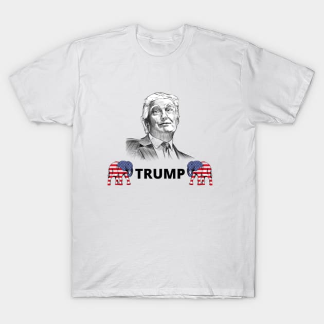 TRUMP FOR AMERICA PRESIDENT T-Shirt by Rebelion